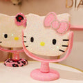 Kawaii My Melody mirror with rhinestones on white background – Sanrio style