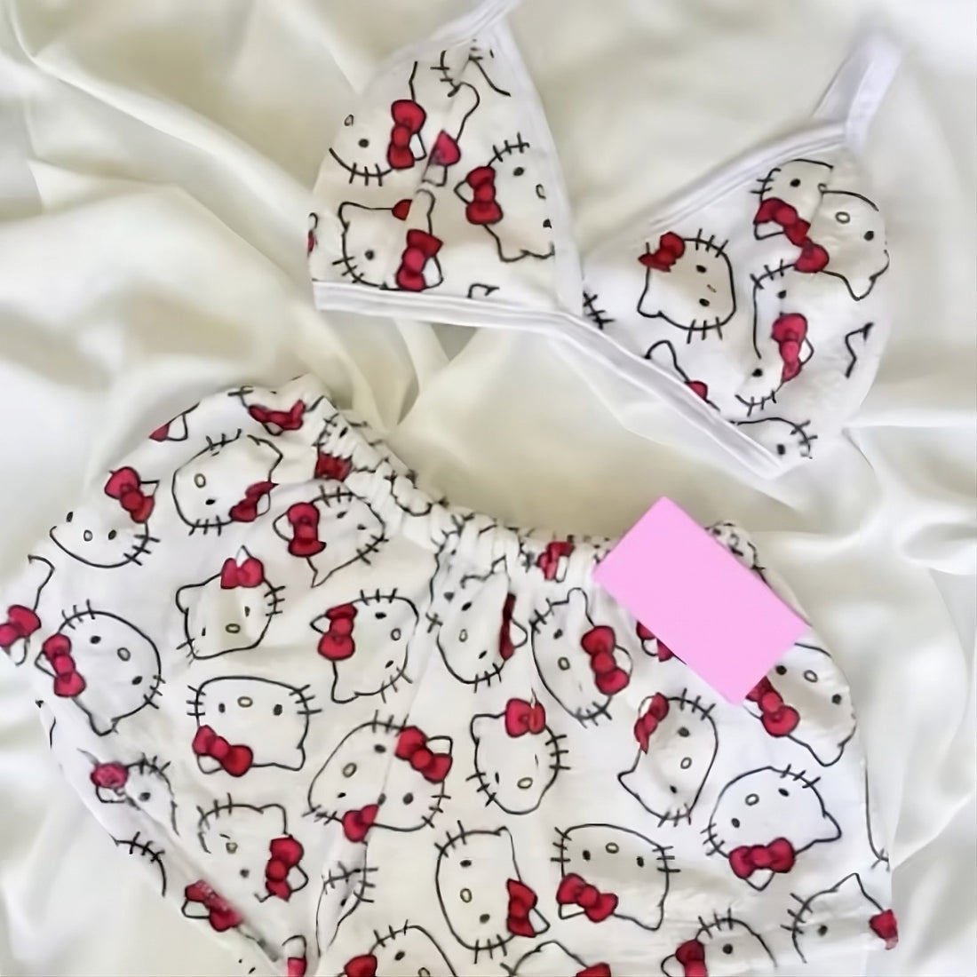 Hello Kitty pink pajamas two-piece sleepwear set