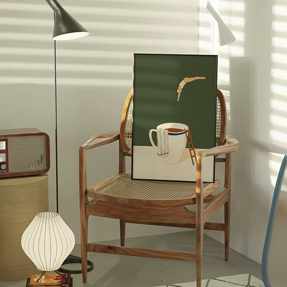 Side view showing the thickness of the canvas and the vibrant colors of the artwork.