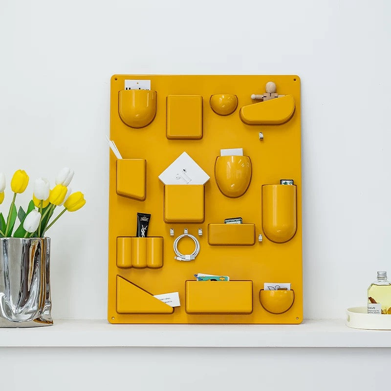 Adjustable wall pocket organizer with sleek design. Ideal for modern kitchens, workshops, and bedrooms.