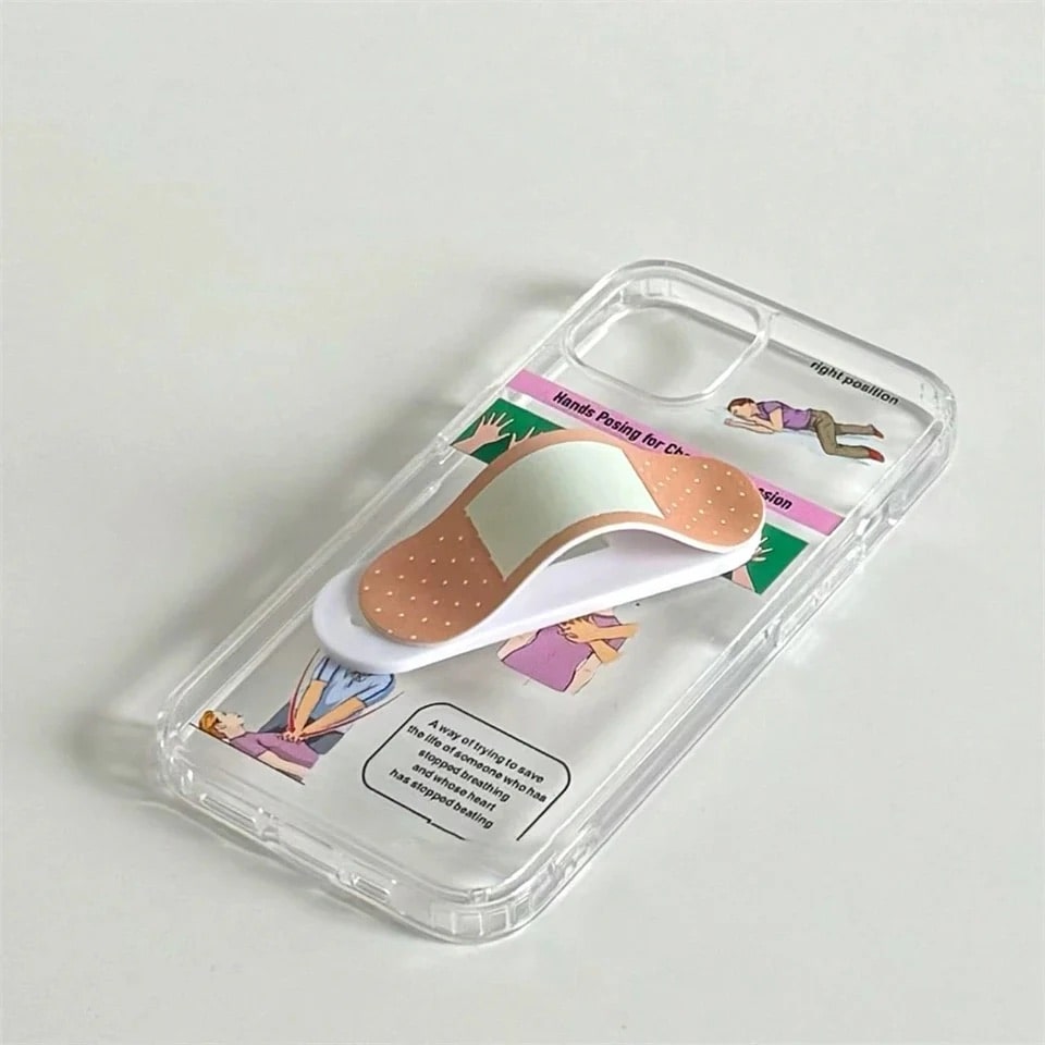 Cute Y2K medical case for iPhone 11 to iPhone 16 Pro Max