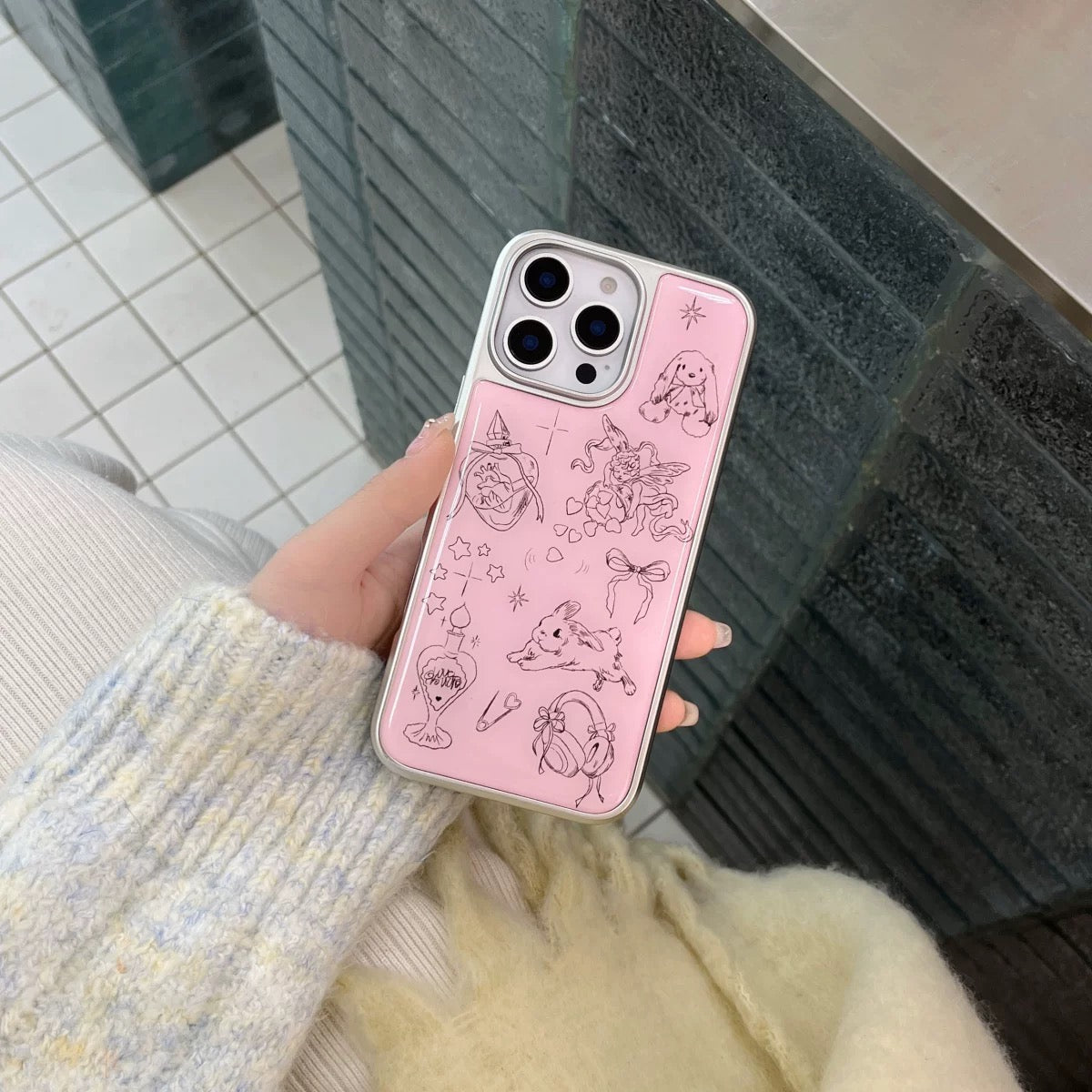 Pink Angel Bunny iPhone Case Pink Angel Bunny iPhone Case