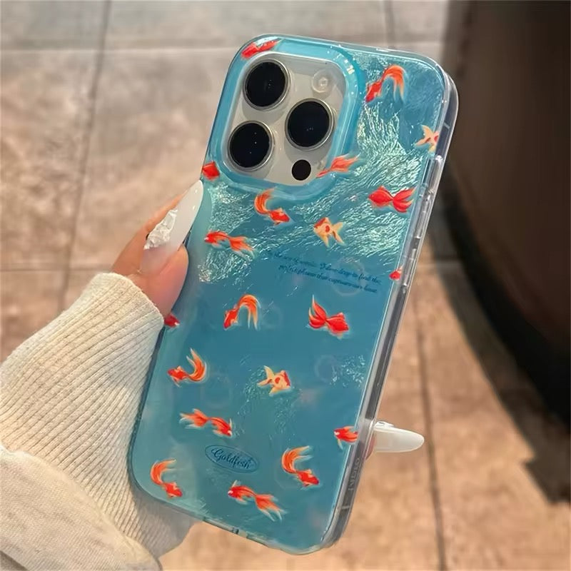 Glossy Blue Mermaidcore Aesthetic iPhone Case