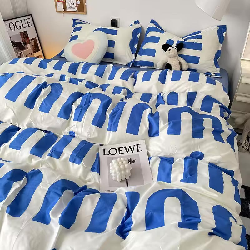 Playful print bedding with Gen Z aesthetic touch