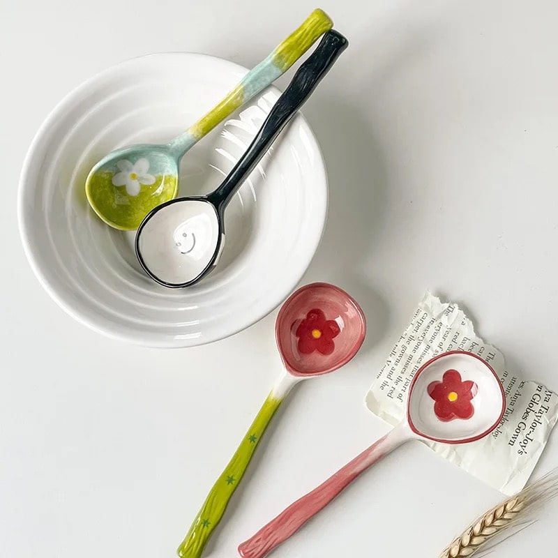 Korean-style dessert spoon, perfect for ice cream