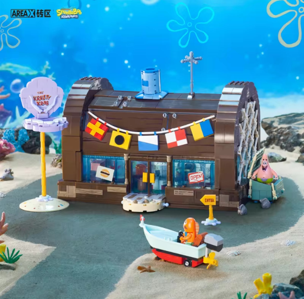 Creative canteen model for children, featuring Bikini Bottom characters