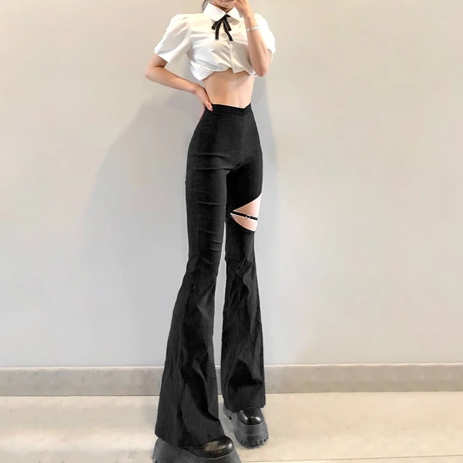 Gothic Boho Bell Bottom Pants