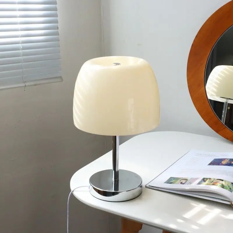 Large mid-century Bauhaus style table lamp for cozy decor