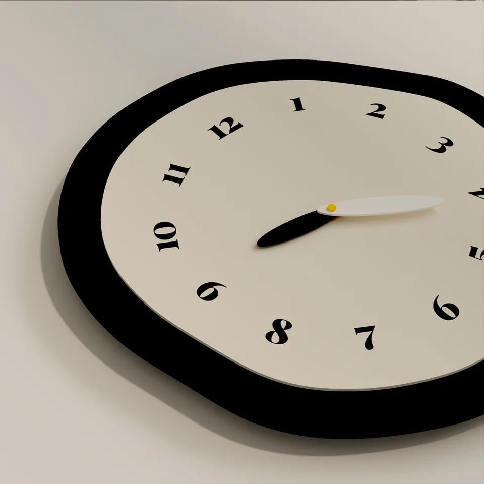 Scandinavian Minimalist Wall Clock for Bedroom and Living Room Decor