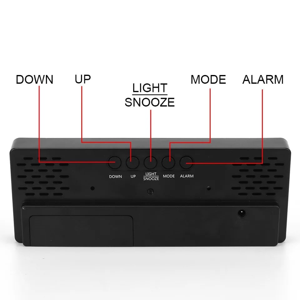 Silver Led Digital Clock Nordic Silver Clock | Minimalist Alarm LED Digital Clock & Decor – The ...