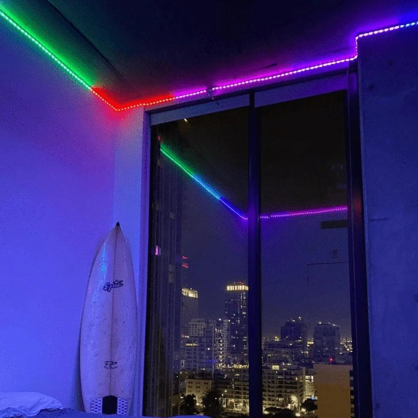 Multi-color LED strip lights with USB power