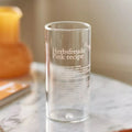 Letter-quote iced coffee glass cup