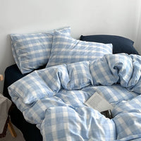 Coastal Blue Gingham Duvet Cover Set