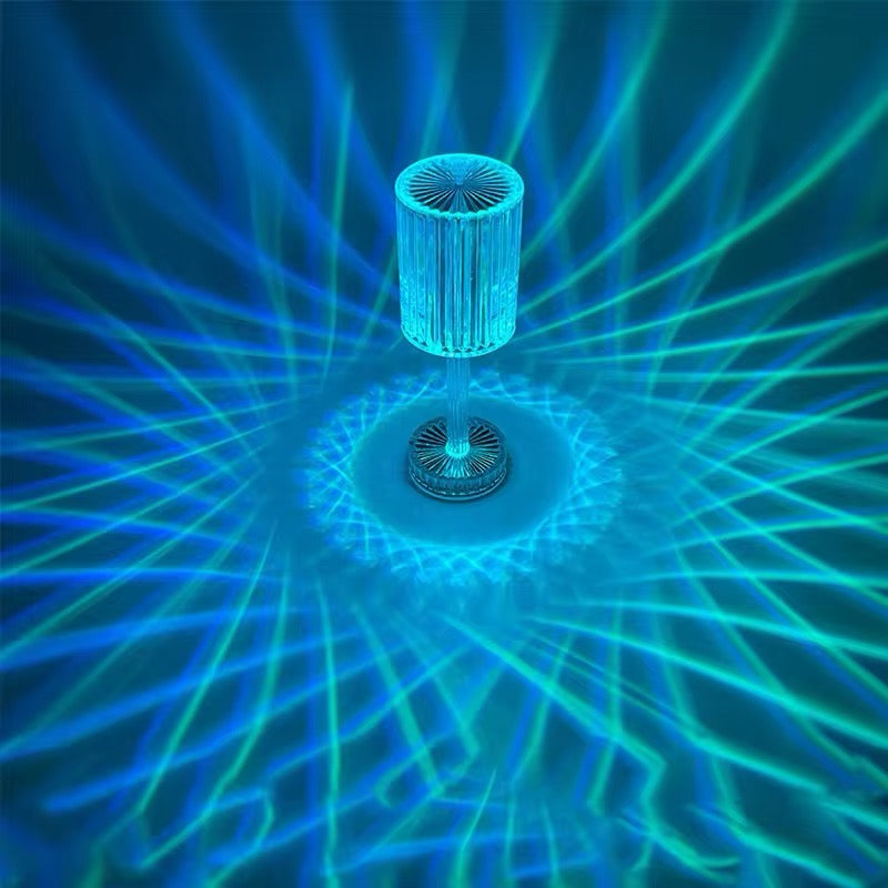 Living room LED lamp with rose diamond crystal design