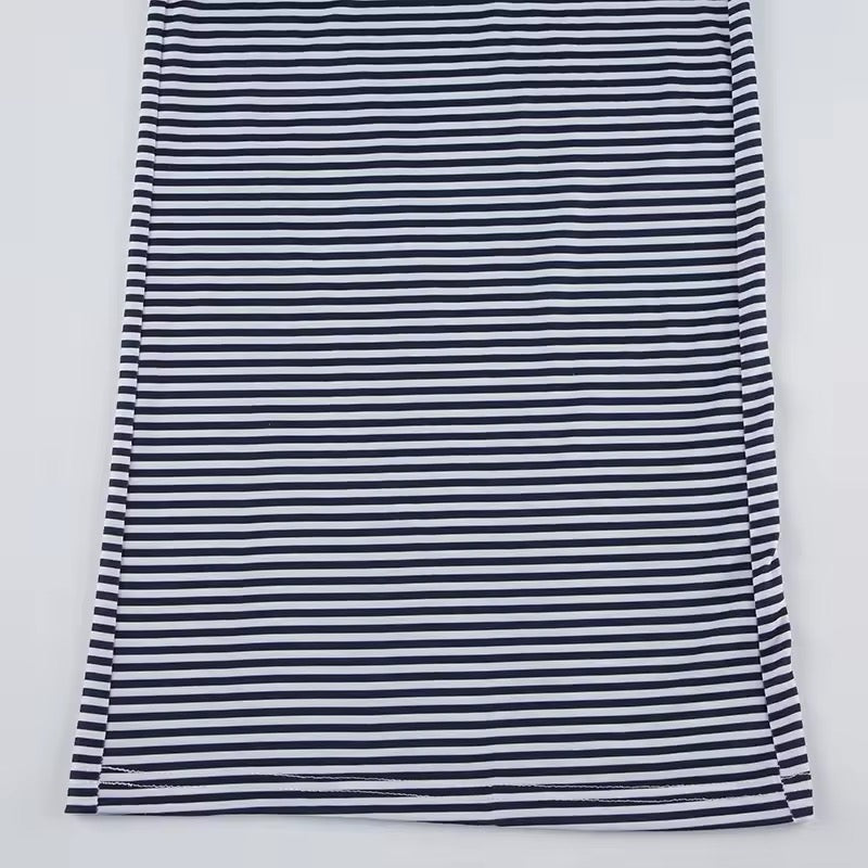 Y2K-inspired blue stripe pants for trendy looks