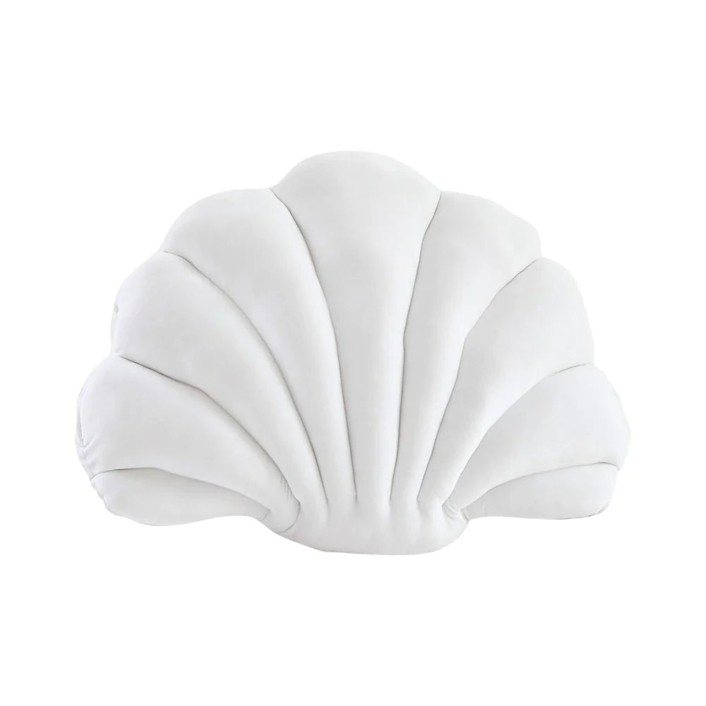 Mermaidcore Room Decor Shell Pillow – Elegant Velvet Cushion