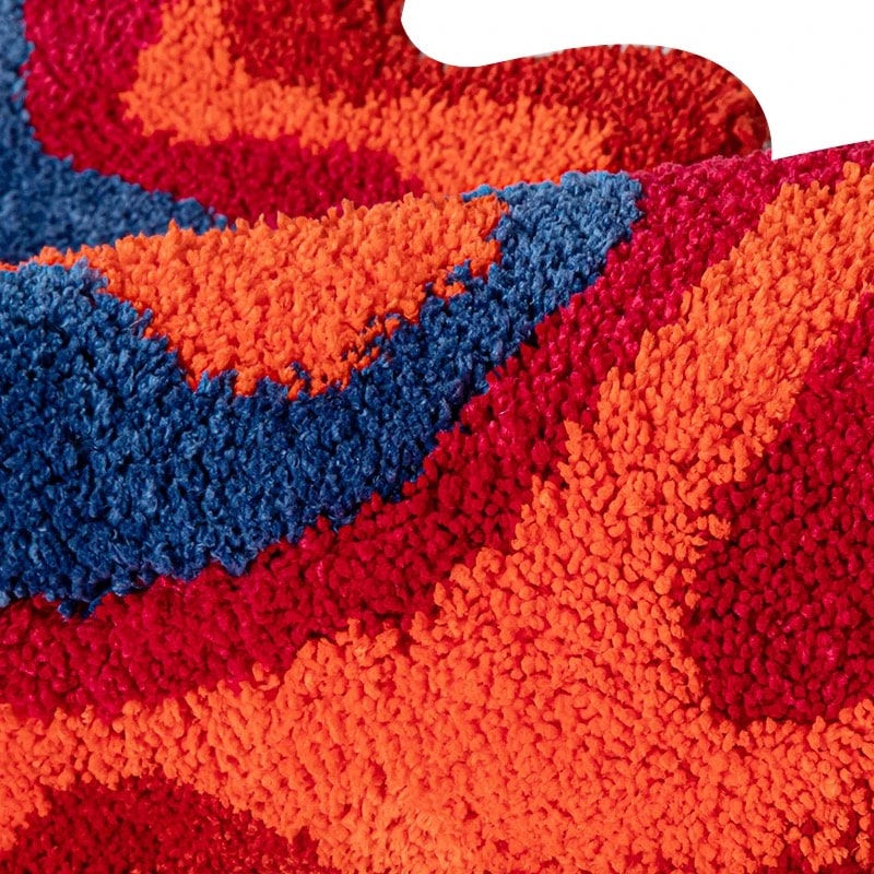 Groovy Tufted Rug | Retro 70s Mid Century Boho Rug for Home Decor