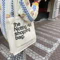 Reusable grocery bag with Notting Hill book shop design