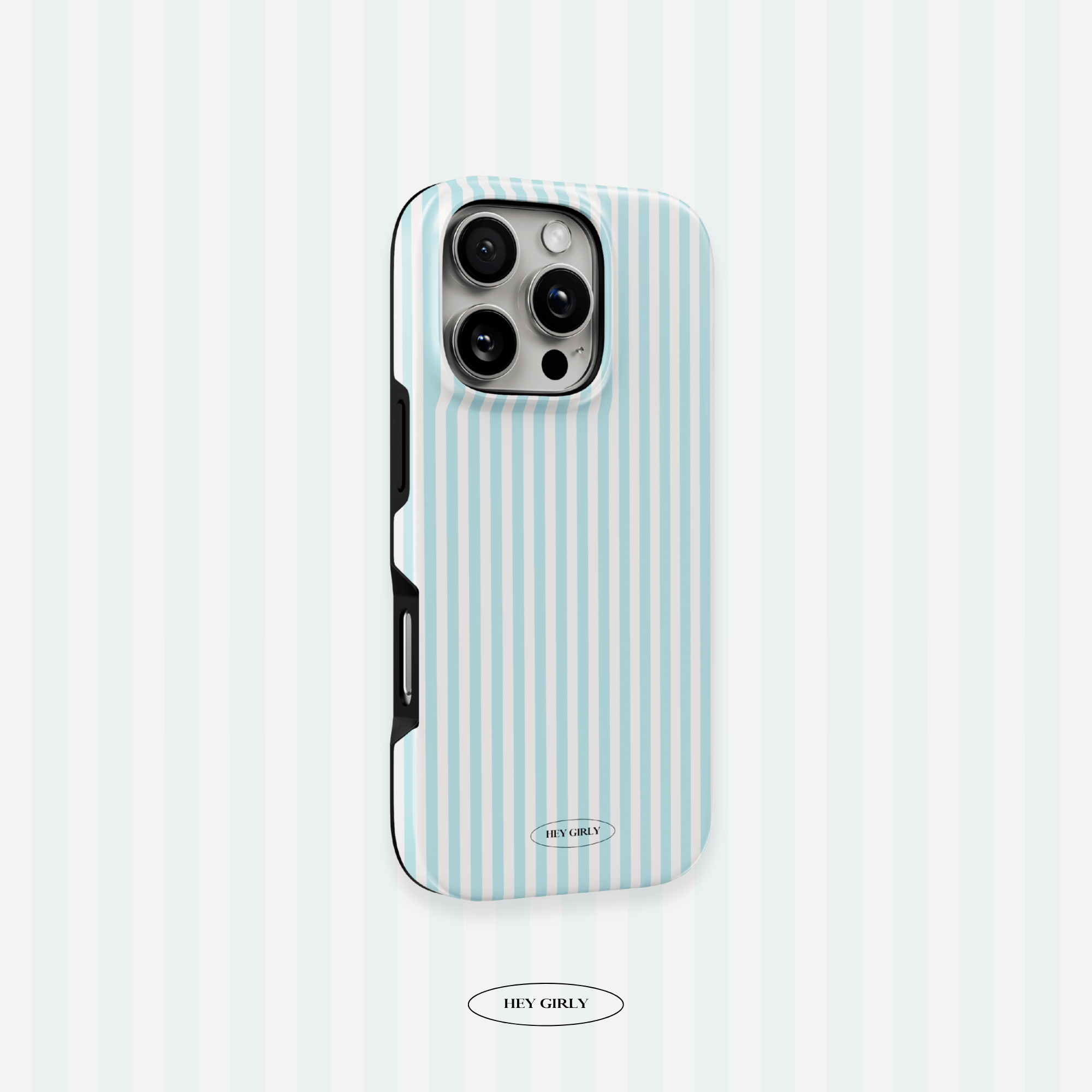 Minimalist glossy phone case with vertical stripes