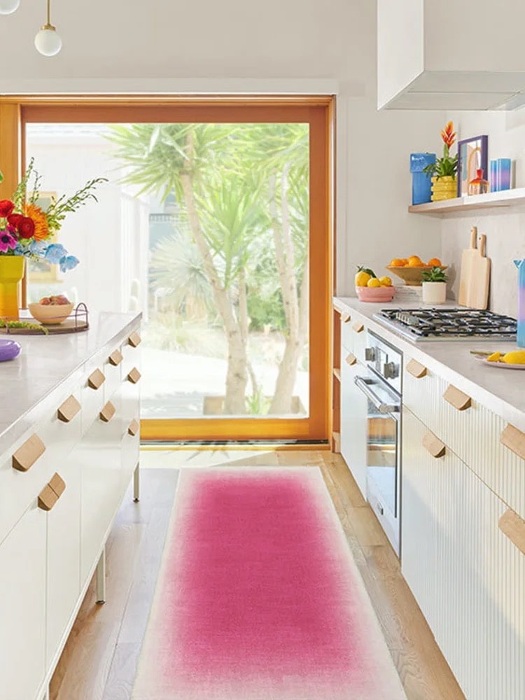 Gradient Pink Carpet | Soft Danish Pastel Rug for Bedroom Decor