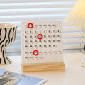 Compact desk calendar with timeless design and utility