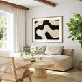 Modern abstract line art poster for living room wall decor