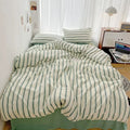 Blue Striped Comforter Set with Matching Pillowcase