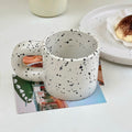 Modern black and white ceramic coffee mug