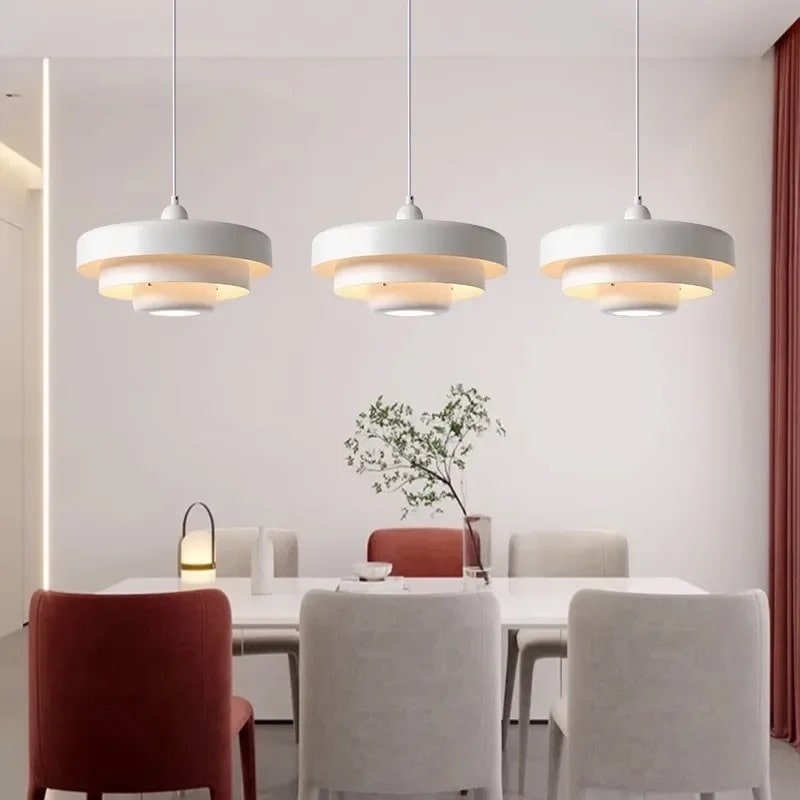 Modern orange and pink pendant lamp for home decor