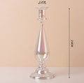 Glass candlestick for taper candles in a modern setting