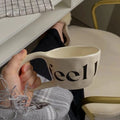 Big ear handle coffee cup for home use