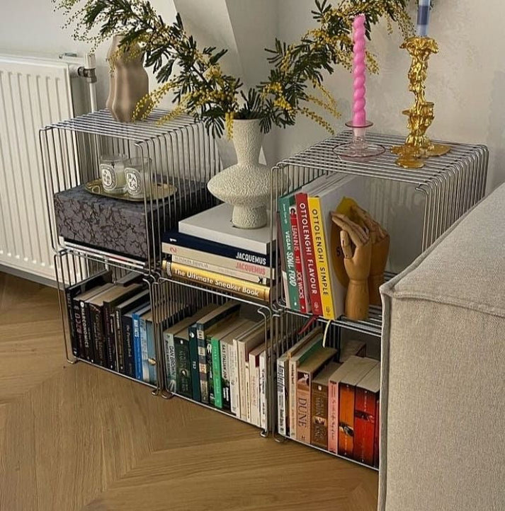Modern Minimalist Metal Floating Shelf | Geometric Table Decor