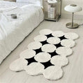 Modern minimalist flocking rug for living room decor