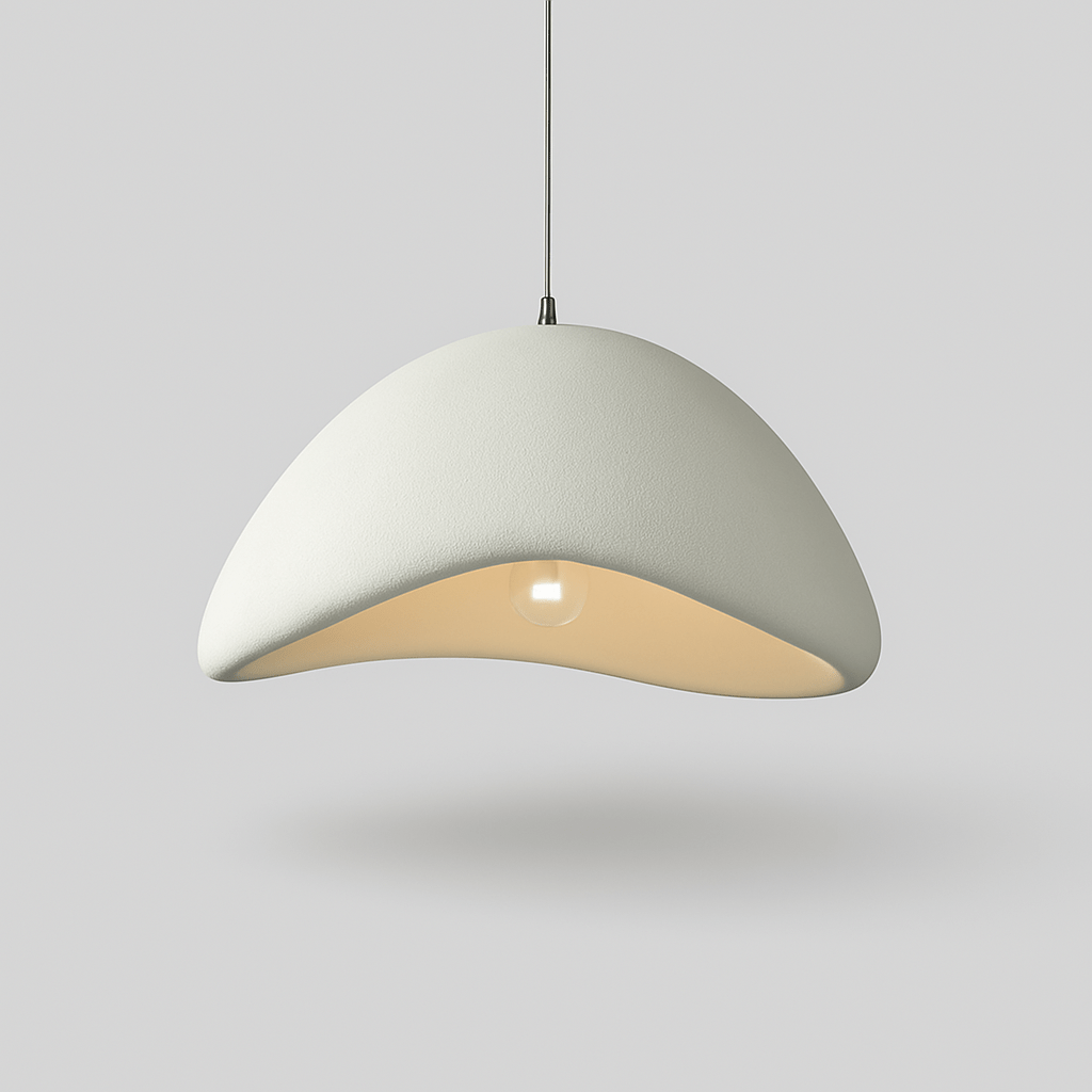 Nordic home decor hanging light in minimalist setting with plants