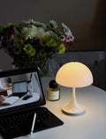 Vintage mushroom lamp with USB charging for bedroom or desk