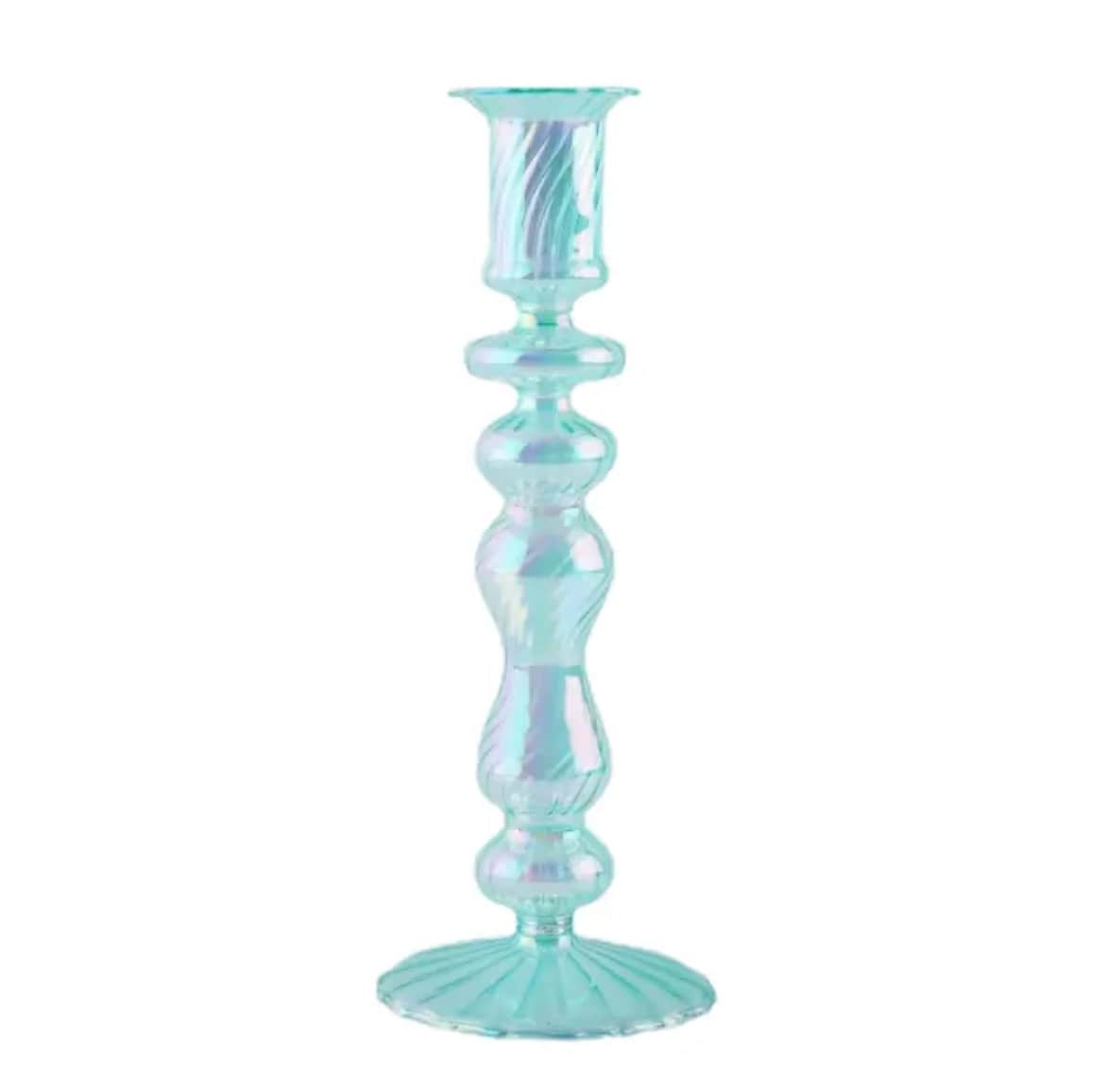 Modern Purple Glass Vase Holder – Stylish Accent for Dining Tables