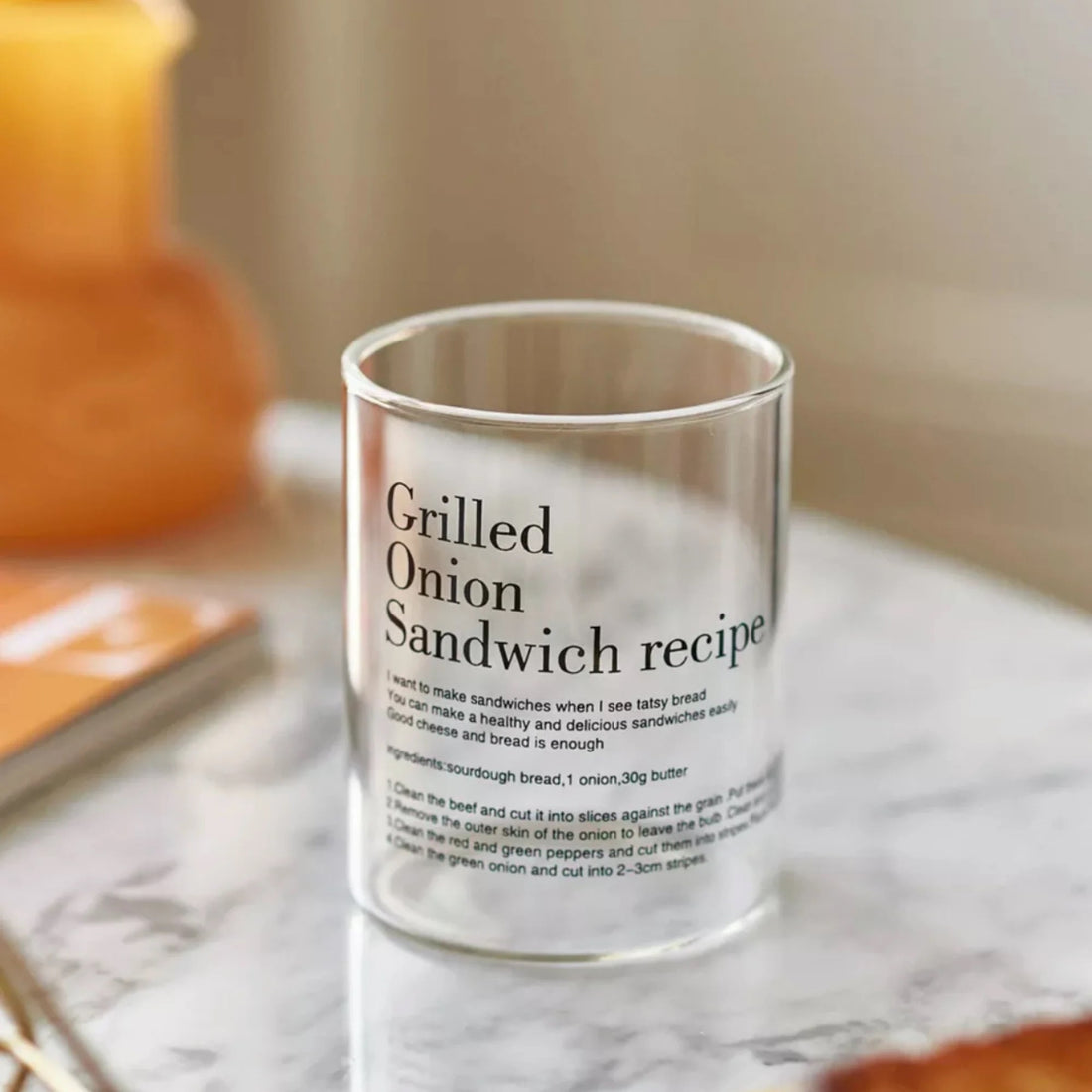 Aesthetic iced coffee glass tumbler for morning routine