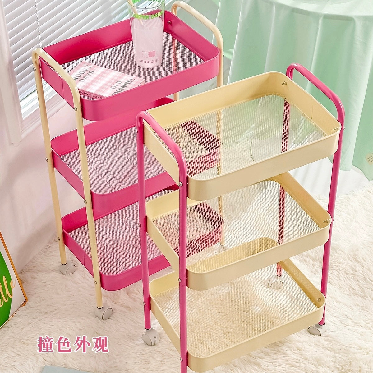 Multi-layer mobile storage rack for compact home spaces