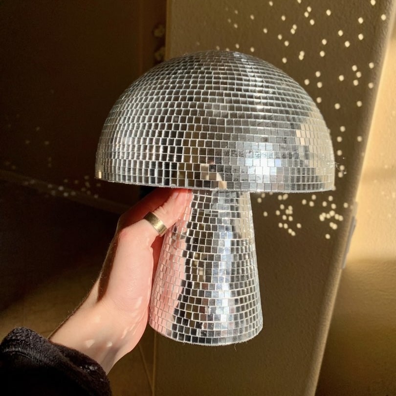 Elegant mirror ball mushroom for parties and events