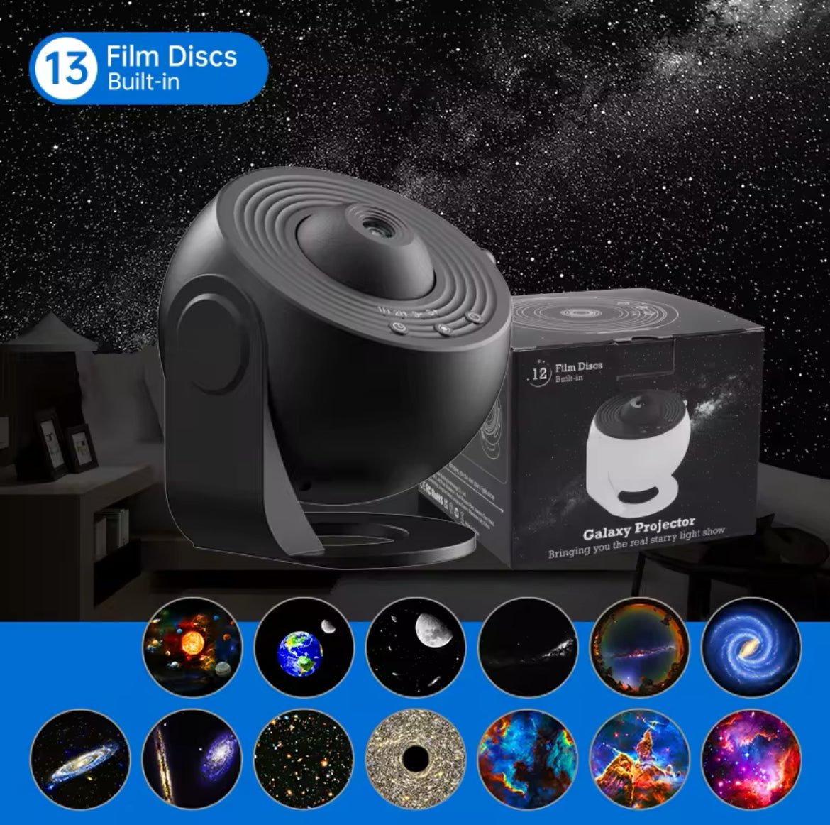 Cool bedroom decor galaxy projector stars light