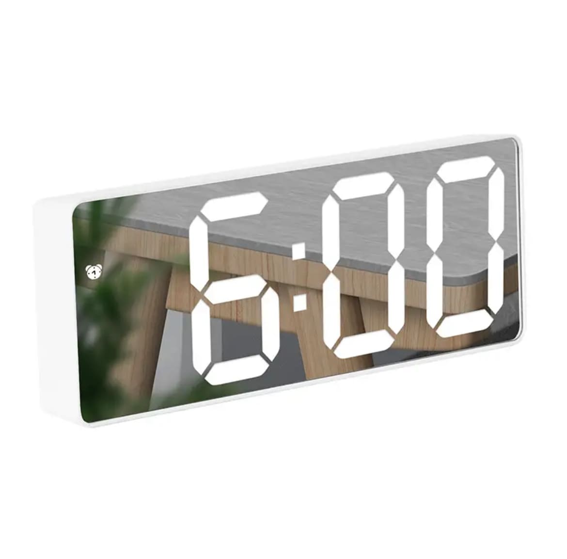 Nordic Silver Clock | Minimalist Alarm LED Digital Clock & Decor