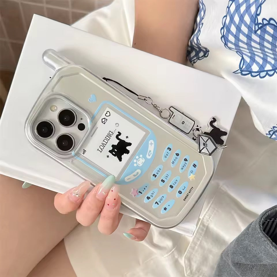 Phone case with cartoon design held by a person