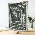 100% cotton boho tapestry throw with snake and eye motif