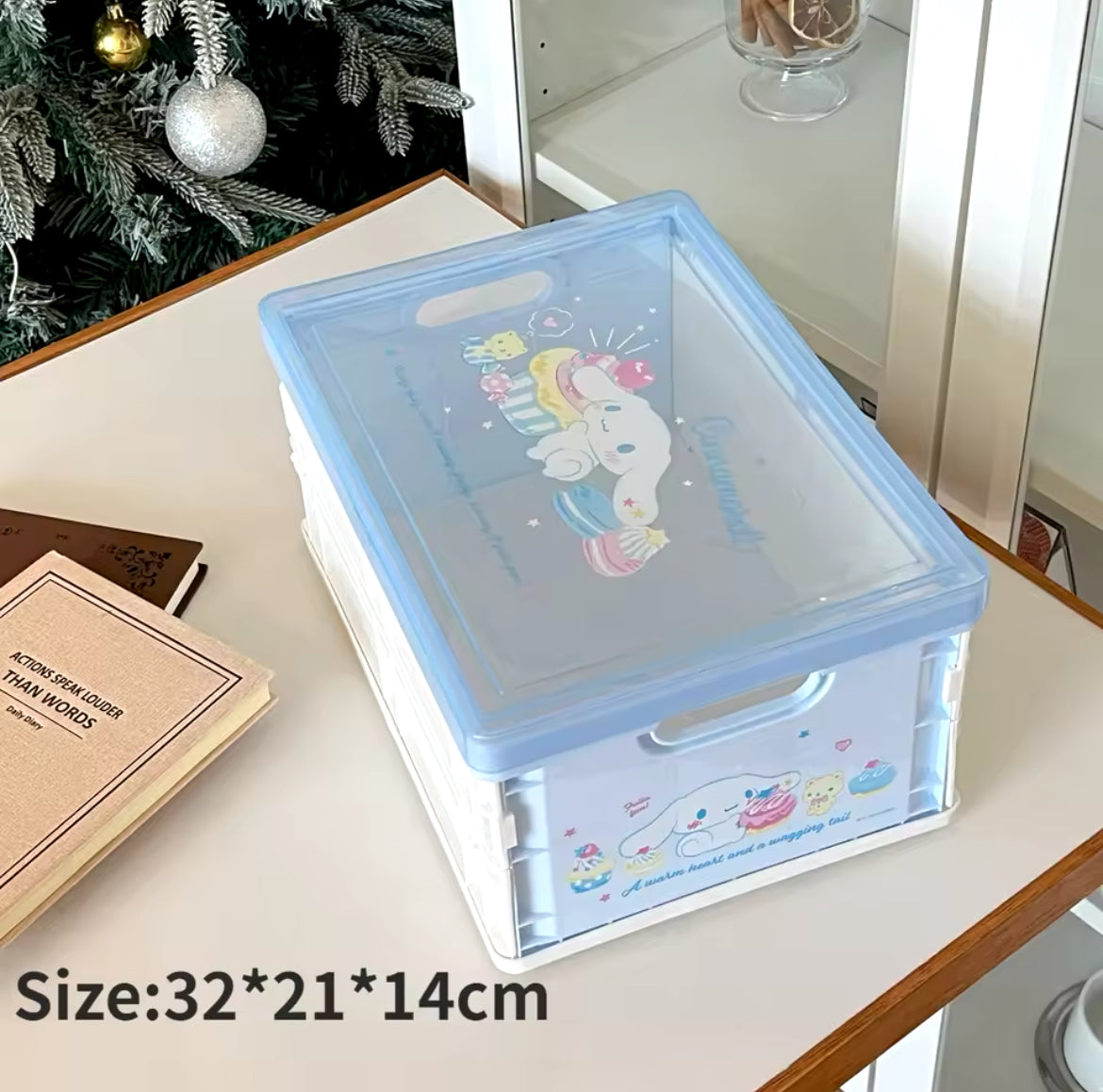 Kuromi and My Melody kawaii storage box with lid