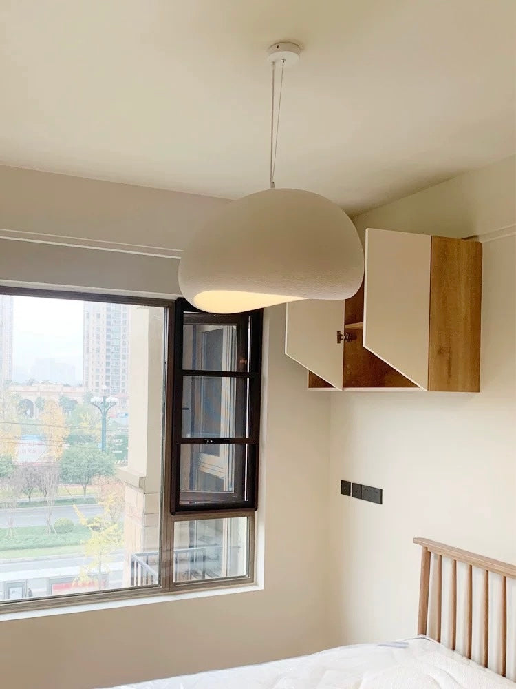 White dome LED pendant light for home or cafe lighting