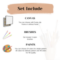 DIY personalized canvas painting kit with 24 colors