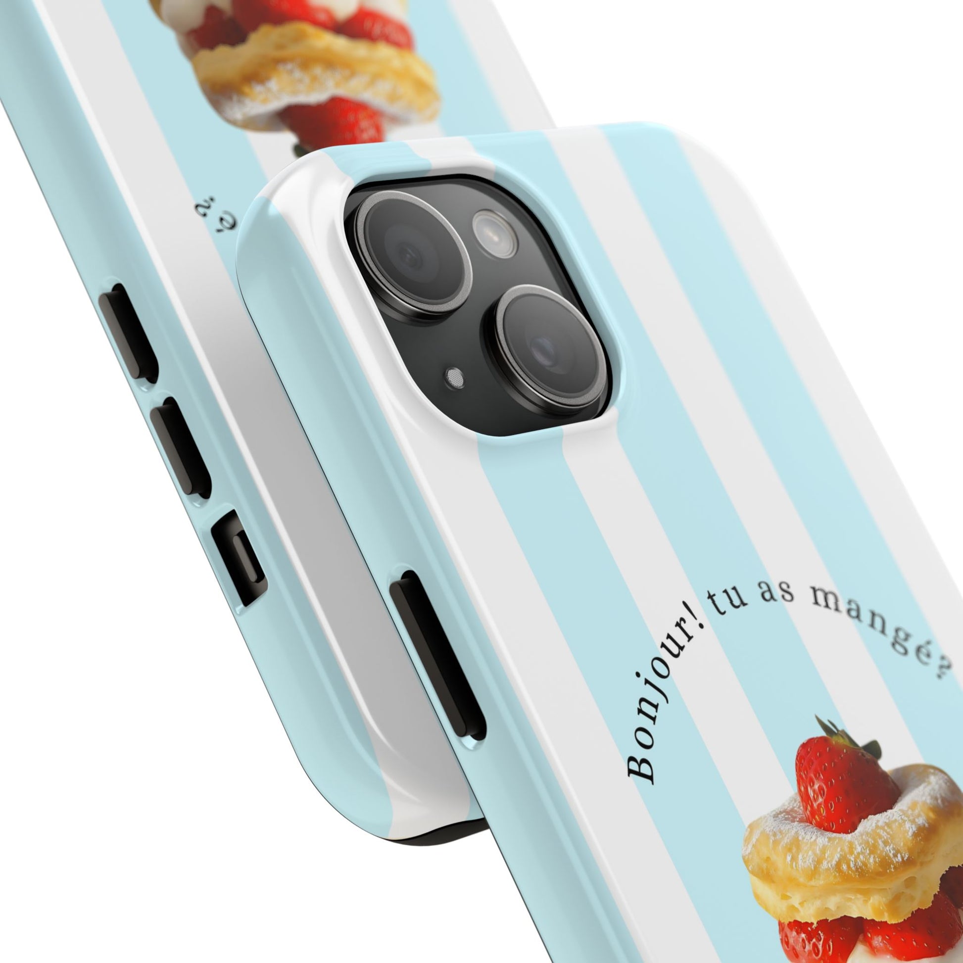 Limited edition glossy iPhone case with kawaii dessert aesthetic.