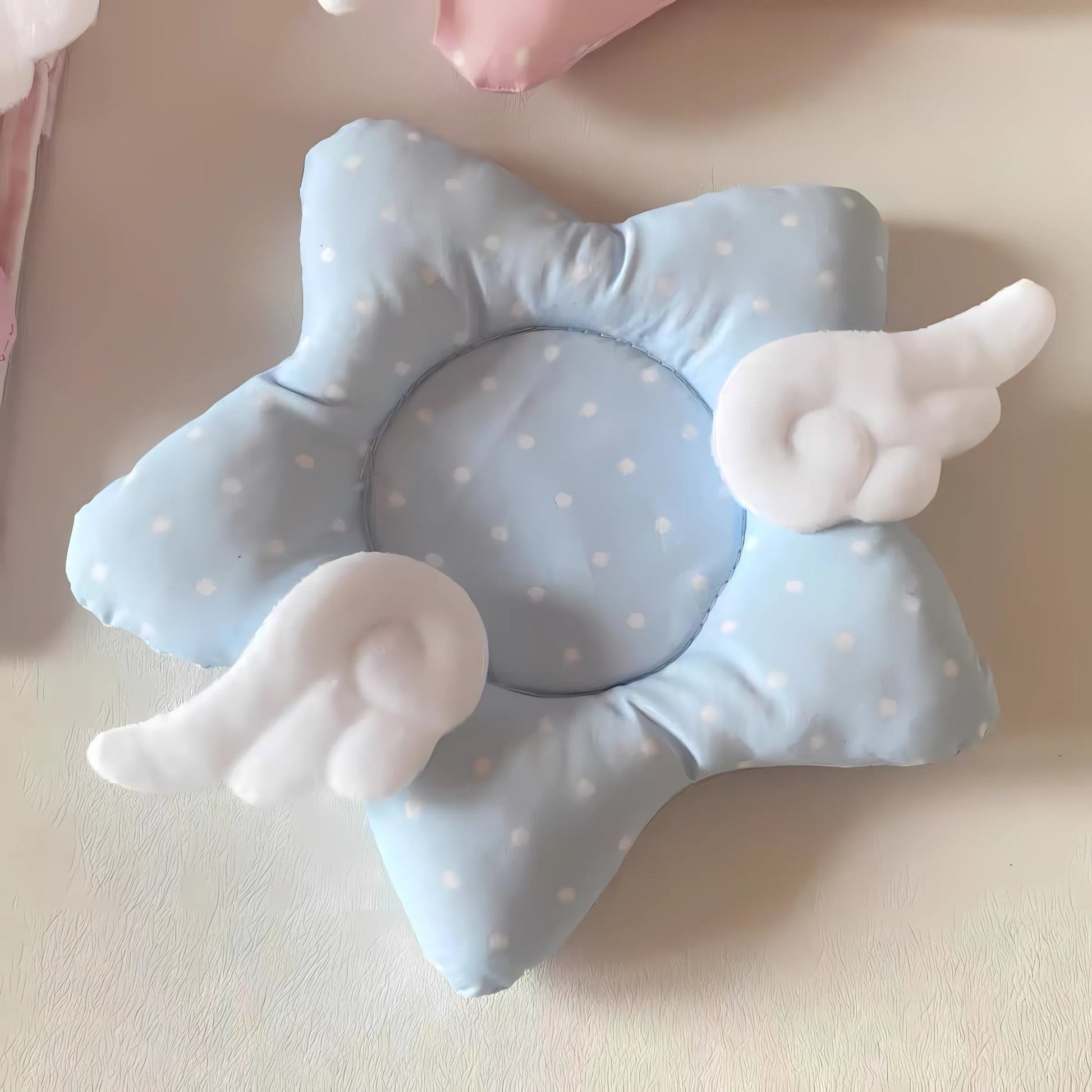 Pink and blue pastel coasters styled as cute dining table accessories.