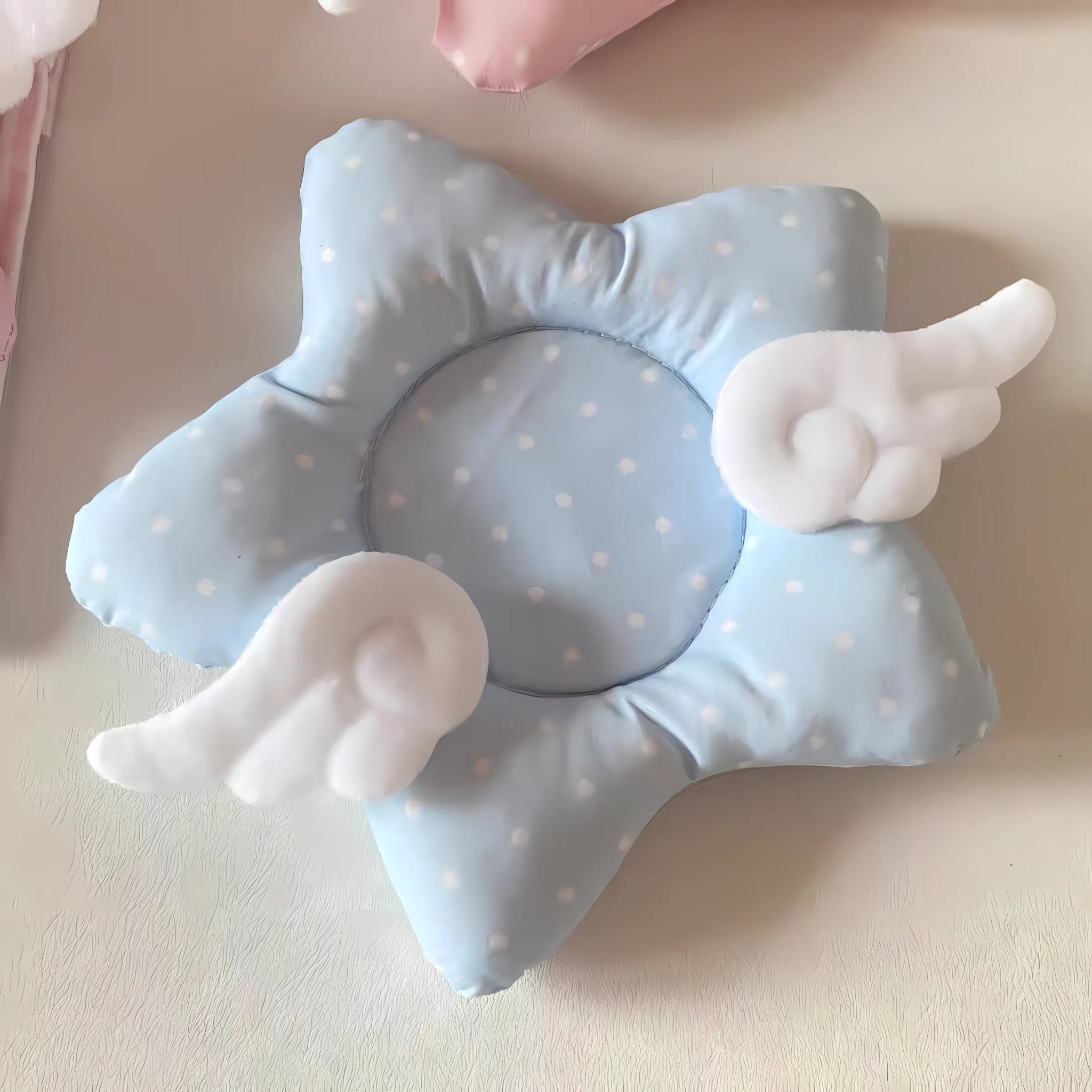 Pink and blue pastel coasters styled as cute dining table accessories.