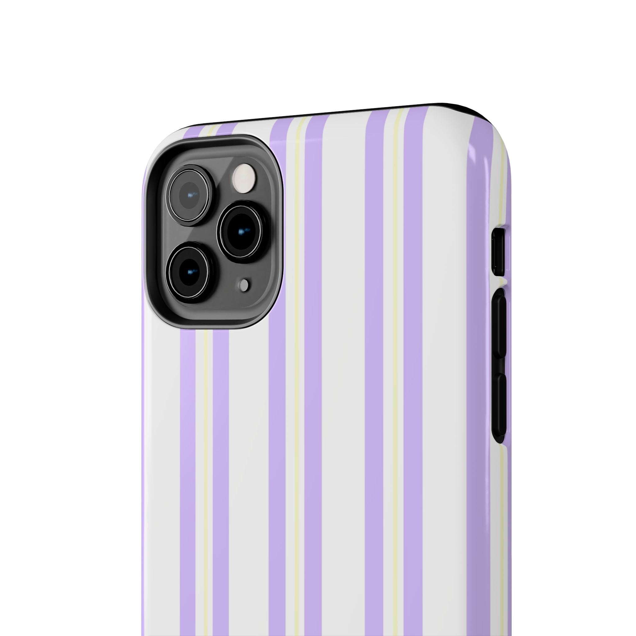 Purple & Yellow Striped iPhone Case - Preppy Aesthetic Phone Cover The Feelz Purple & Yellow Striped iPhone Case - Preppy Aesthetic Phone Cover The Feelz